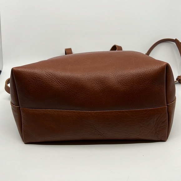 Madewell The Zip-Top Medium Brown Leather Transport Tote NWT - Picture 11 of 16
